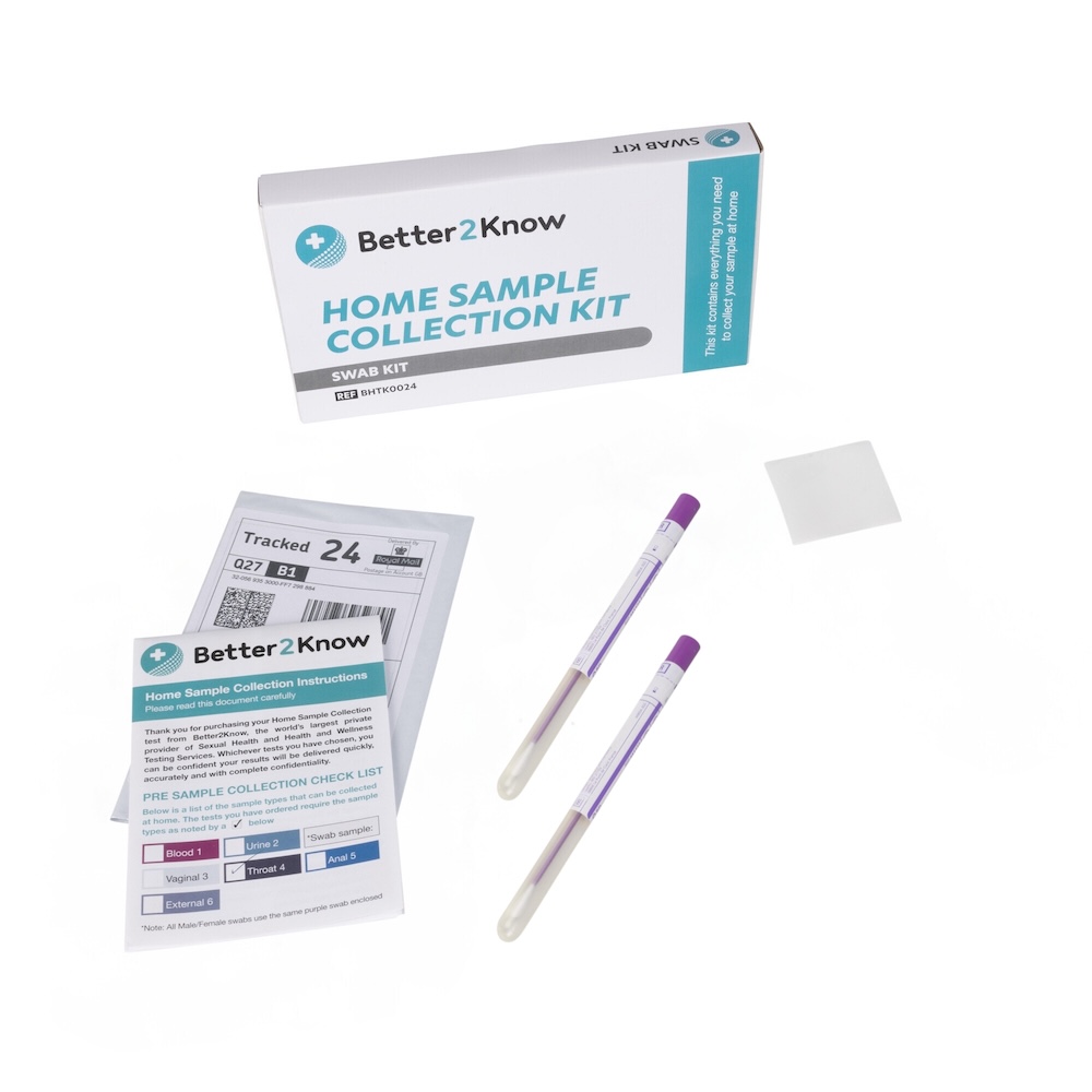contents of a 2 swab home test kit
