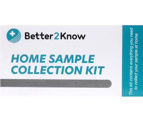 blank home sample collection kit box