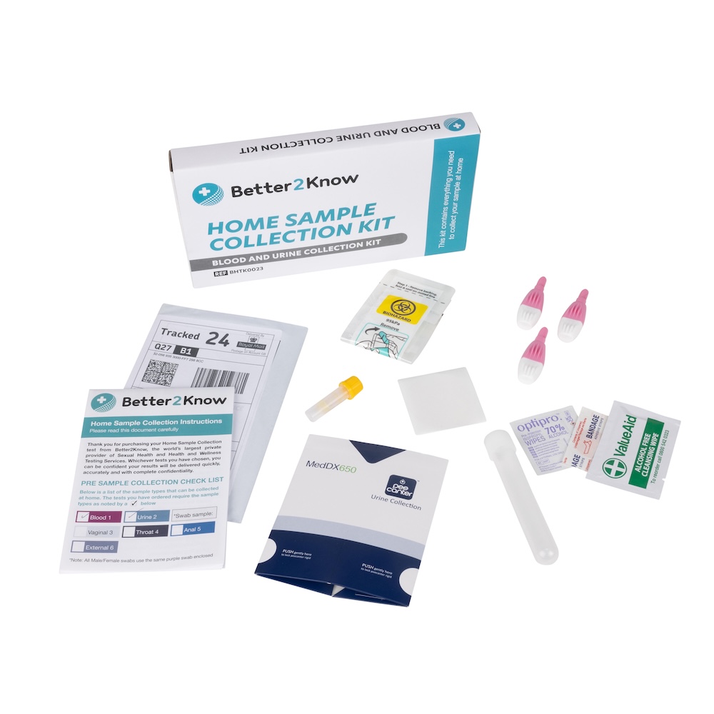 blood and urine kit components