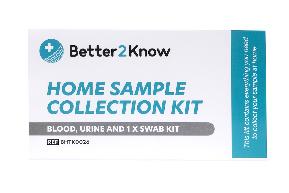 blood, urine and swab kit box